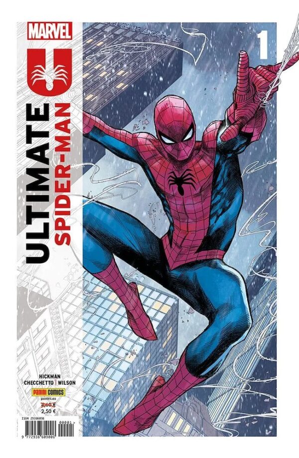 Portada de Ultimate Spiderman 01 con Peter Parker como nuevo Spider-Man