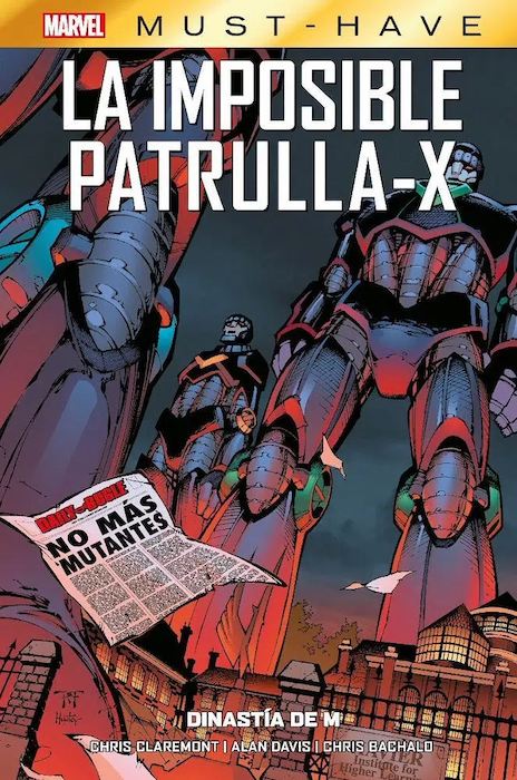 Portada del cómic Marvel de la edición Must-Have. Titulada La imposible patrulla X: Dinastia de M