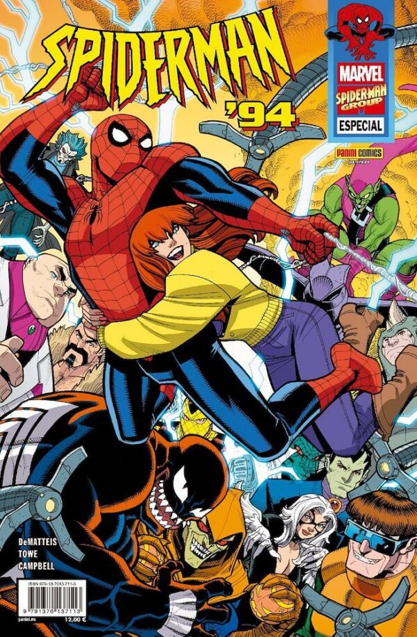 Portada de Spiderman 94 01, cómic de Panini con guion de DeMatteis