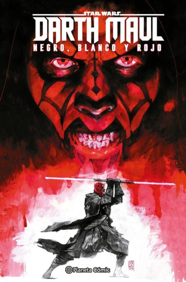Star Wars Darth Maul Blanco Negro Y rojo