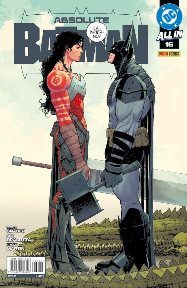 Batman desciende al infierno en la portada de Absolute Batman 16