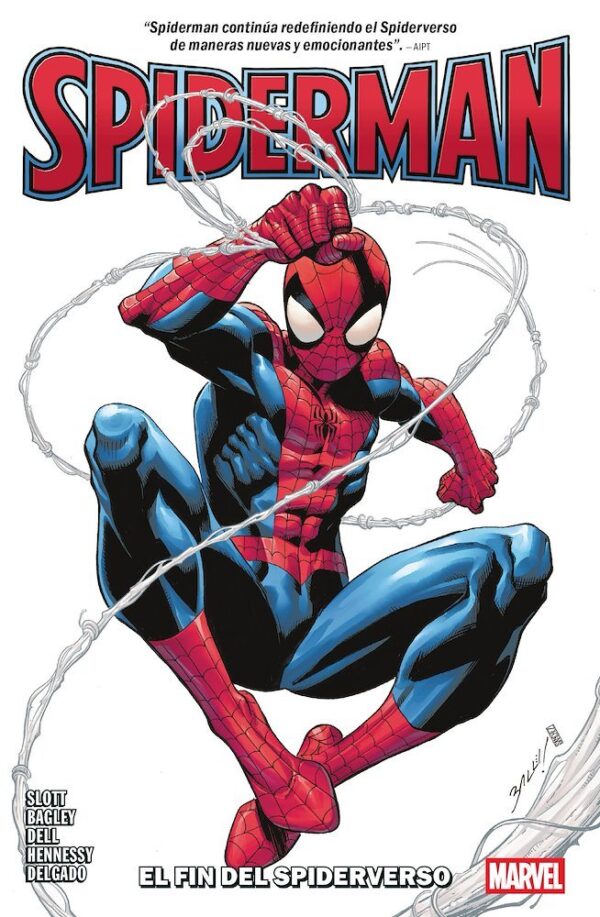 Portada de Marvel Premiere Spiderman 01, El Fin del Spiderverso, con el Hombre Araña