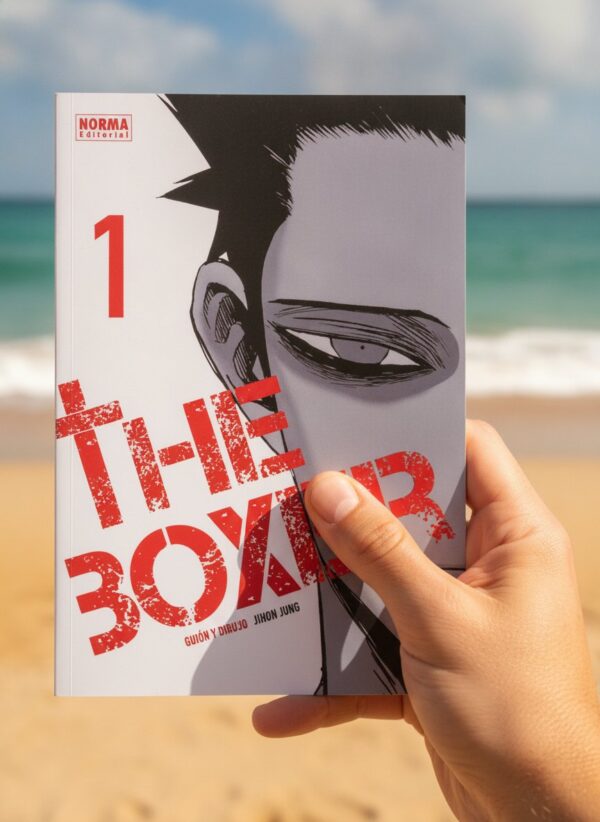 Portada de The Boxer 01, con el joven boxeador Ryu Baek-San en pose de combate