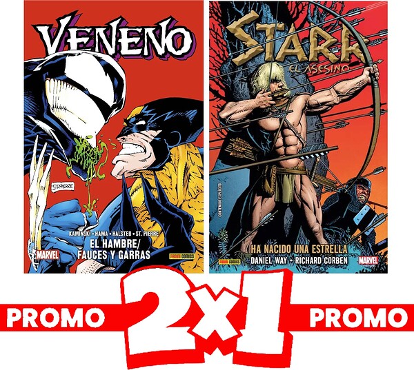 2X1 VENENO. EL HAMBRE FAUCES Y GARRAS Y STARR EL ASESINO